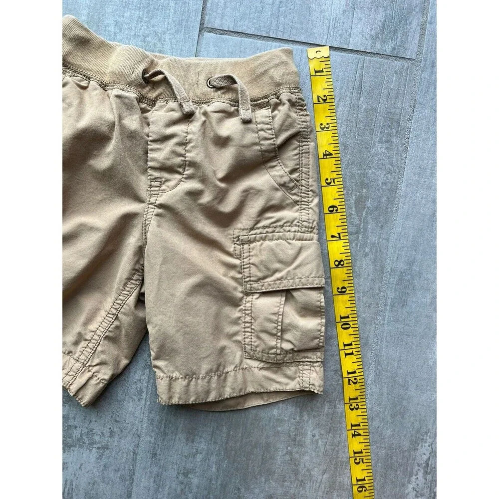 Baby GAP Boys Toddler Drawstring Elastic Shorts Pull-On Shorts Khaki Cargo 2T